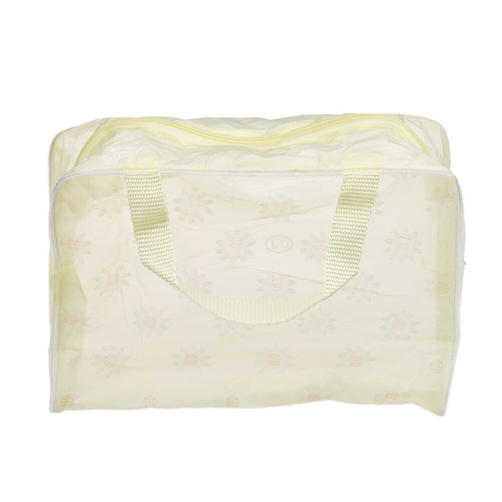 Sac cosmétique imperméable de PVC femmes voyage sac de maquillage d'impression florale transparente maquillage organisateur pochette de rangement de toilette femme: Jaune