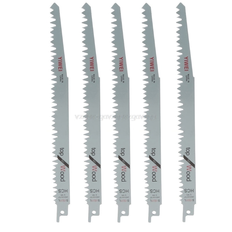 5 Pcs 240mm High Carbon Steel Reciprocating Saw Blades Sabre For Wood N23