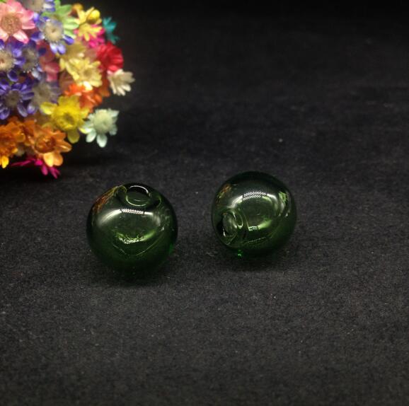 50 pcs 16mm color mix rodada Orb bola forma globo de vidro bolha com 4mm buraco vidro vial pingente diy garrafa de vidro cúpula frasco colar