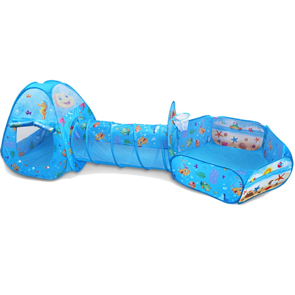 Box per parco giochi per bambini portatile per bambini tenda per bambini di grandi dimensioni piscina per palline Bebe palline Pit con Tunnel Baby Park campeggio piscina asciutta: GR0020Sea