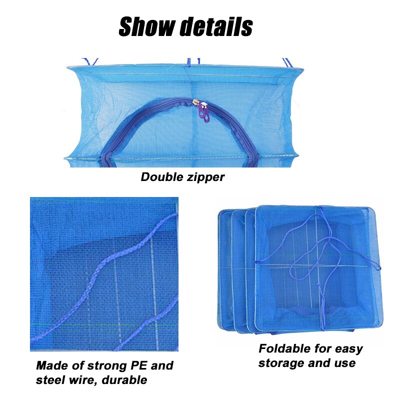 4 Layers Fish Mesh Hanging Net Durable Folding Fish Vegetable Dishes Dryer Net Drying Rack