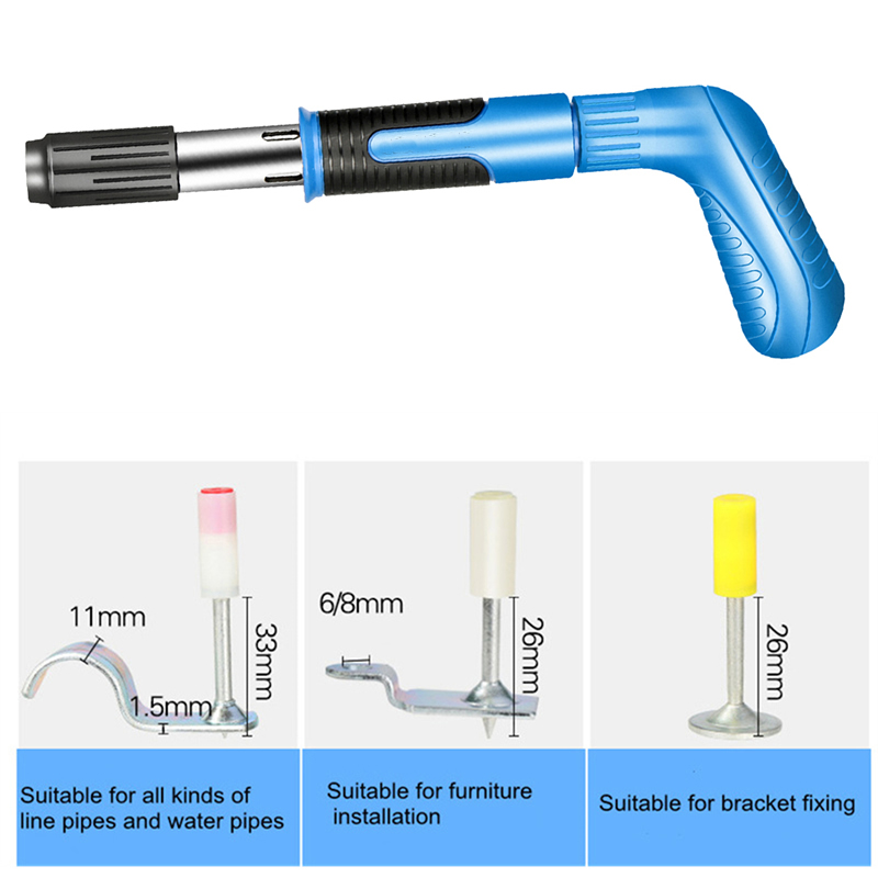 Steel Nail Gun Riveter Guns Studded Gun Spikes Electric Nail Nailer Mounting Staple Rivet Construction Nails Nailing Cordless