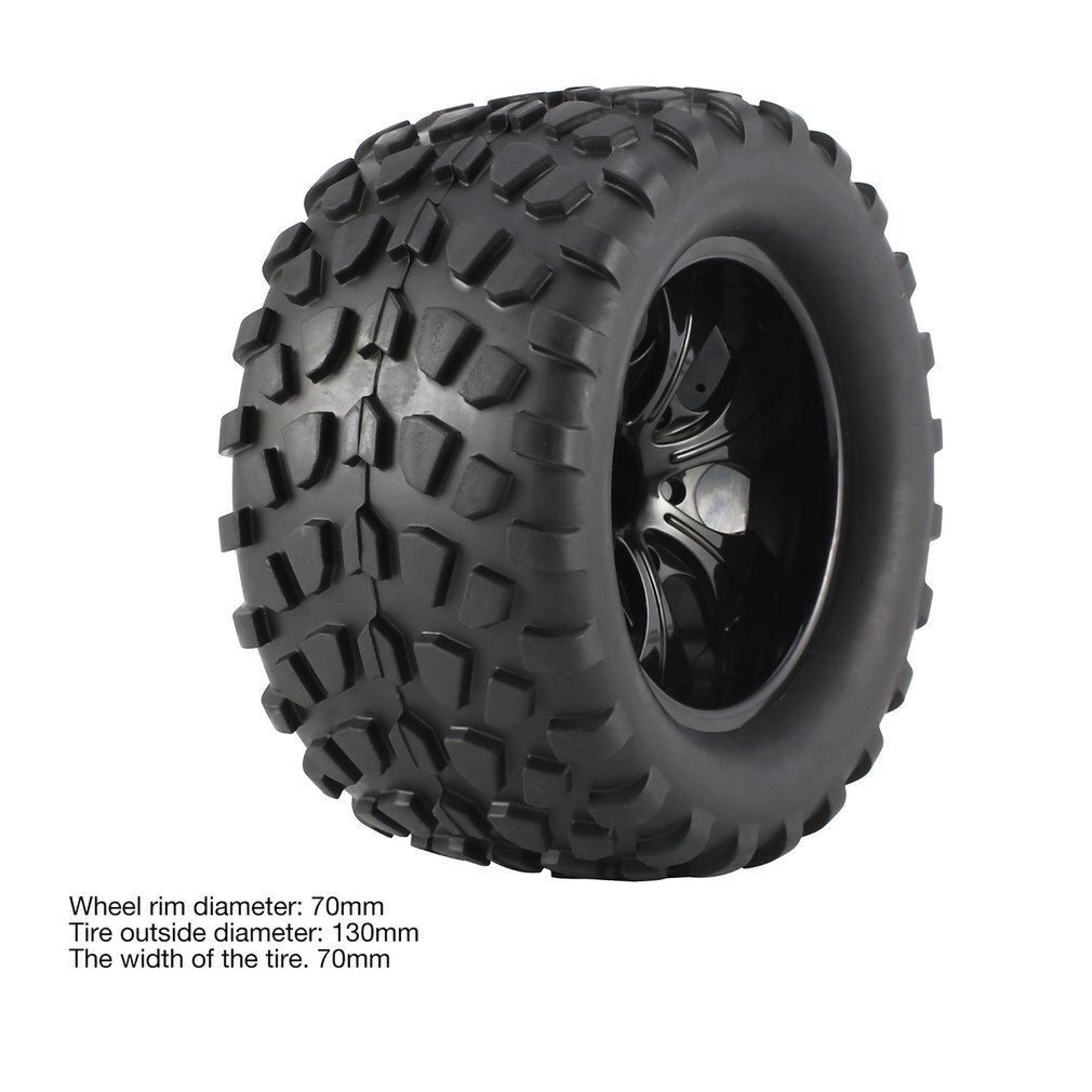 4 Uds 130mm 7 contorno volcado Fetal flor todoterreno llanta de rueda y neumáticos para 1/10 Monster Truck Racing RC accesorios de coche