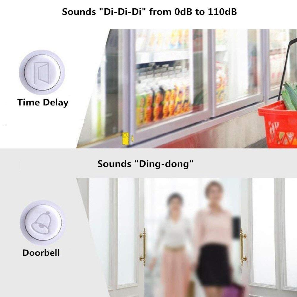 Wsdcam Door and Window Alarm for Home Antitheft Alarm Systems Magnetic Sensor Time Delay Alarm Loud 110 dB Home Protection Kit