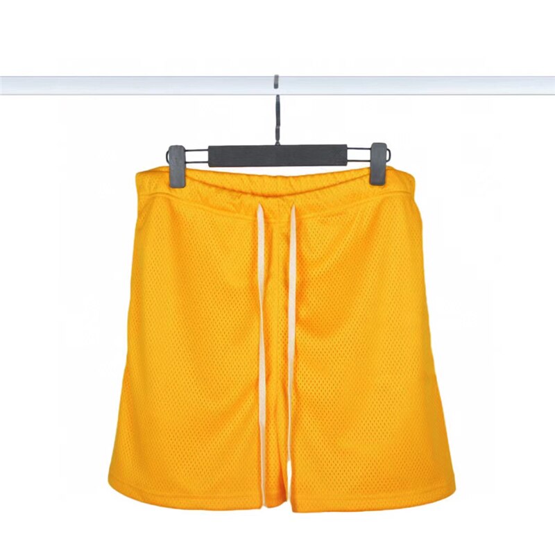 Gli uomini Della Maglia Running Pantaloncini Da Jogging Palestra di Allenamento Fitness Quick Dry Beachable Pantaloni di Scarsità di Estate di Sesso Maschile di Sport di Allenamento di Gonne E Pantaloni Abbigliamento: YELLOW / L