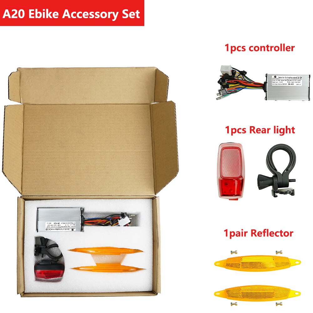 ADO Accessories Set For A16 A20 A20F A26 Ebike 3pcs Original Replacement Parts 350W/500W DC Motor Controller Rear light Reflecto: A20 Accessories Set