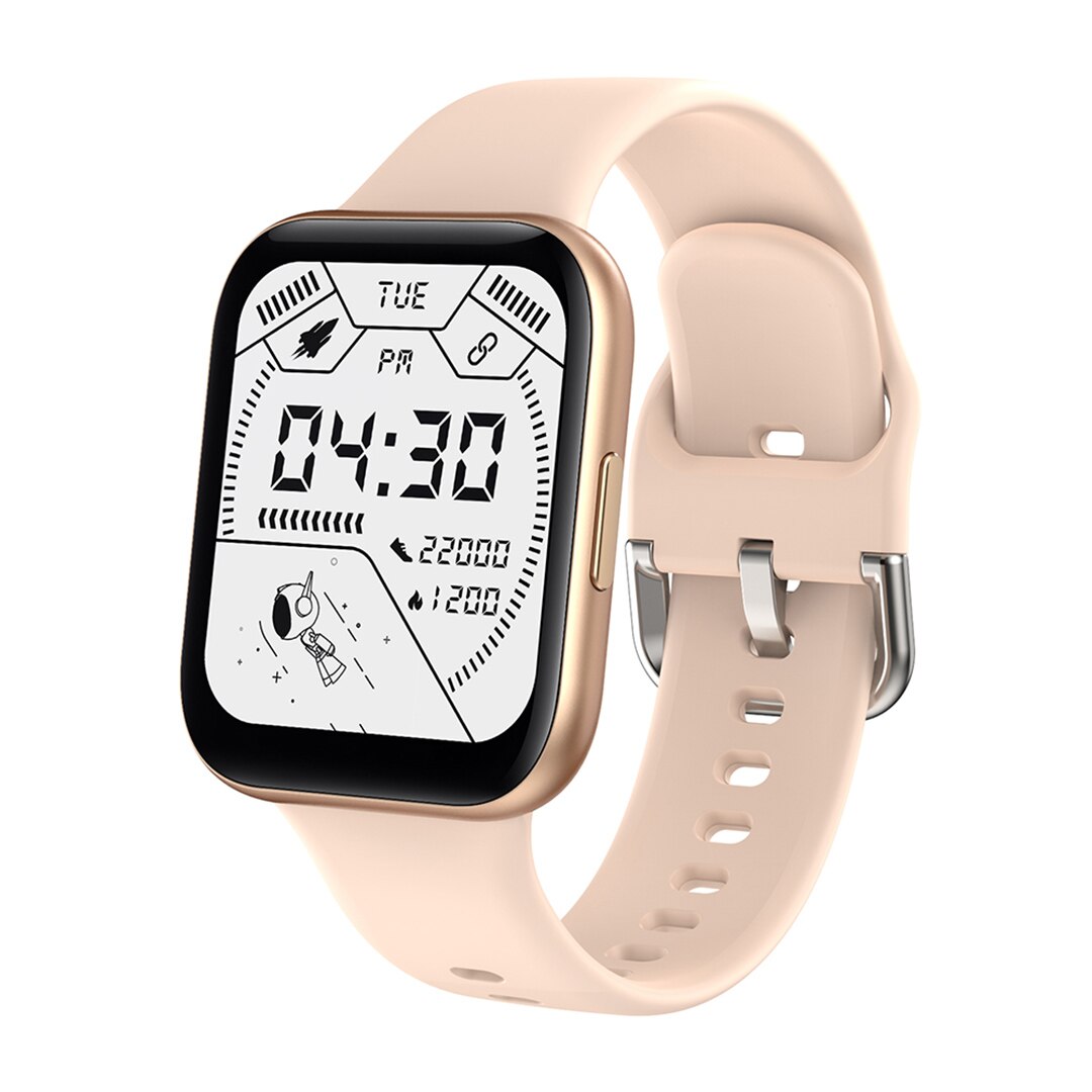 COLMI P8 SE Plus Clever Uhr Männer Herz Bewertung Tracker drücken Nachricht Anruf Erinnerung IP68 Wasserdichte Smartwatch für Android iOS telefon: Gold