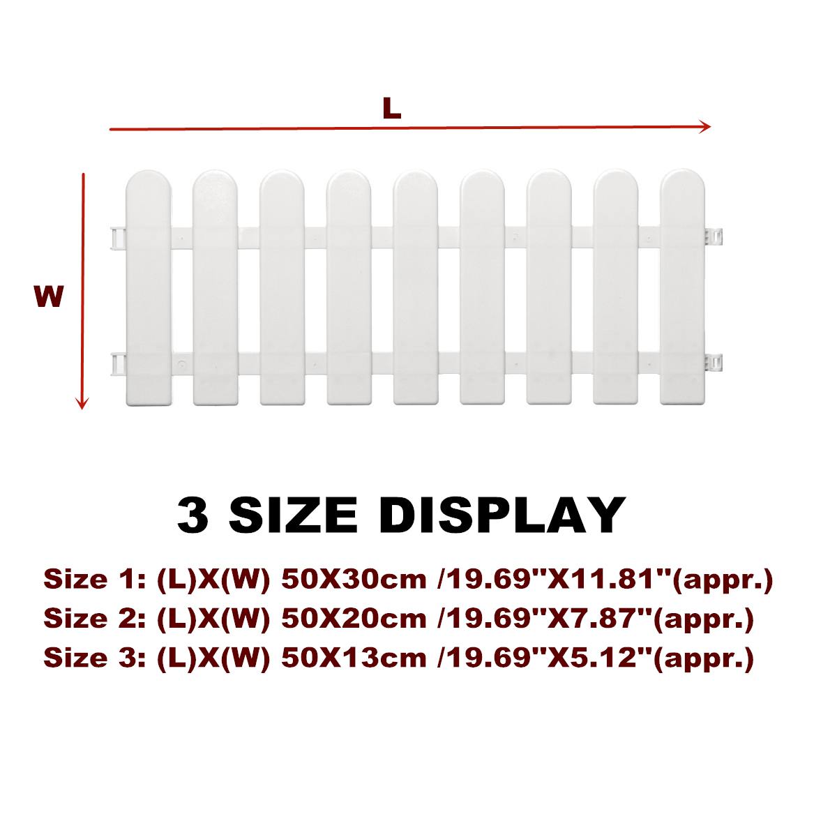 12PCS DIY Easy Assemble Garden Lawn Grass Edging Fence Picket Border Panel Plastic Wall Fencing Board Garden Yard Decoration