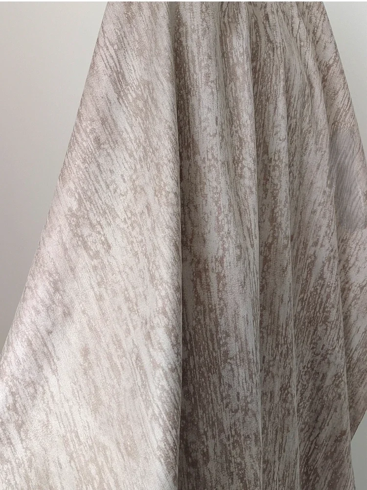 Tela estampada fina de grano de madera para primavera y otoño, para abrigo, tela de , ropa de , Material de costura Diy