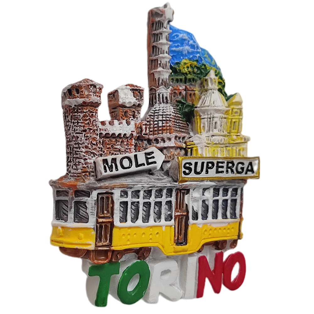 Torino Italy 3D Fridge Magnet Souvenir ,Resin Handmade Torino Refrigerator Magnet Home Decoration Collection