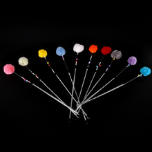 1pc katten plaagspeeltjes, kleurrijke, pluizige bal, huisdier, hond, puppy, katten plaagstokje, bel, interactief, grappig speelgoed