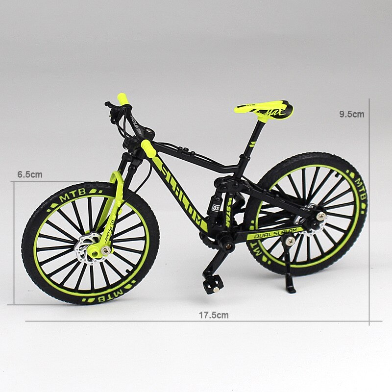 Bicycle model 1:10 alloy bicycle toy: yellow