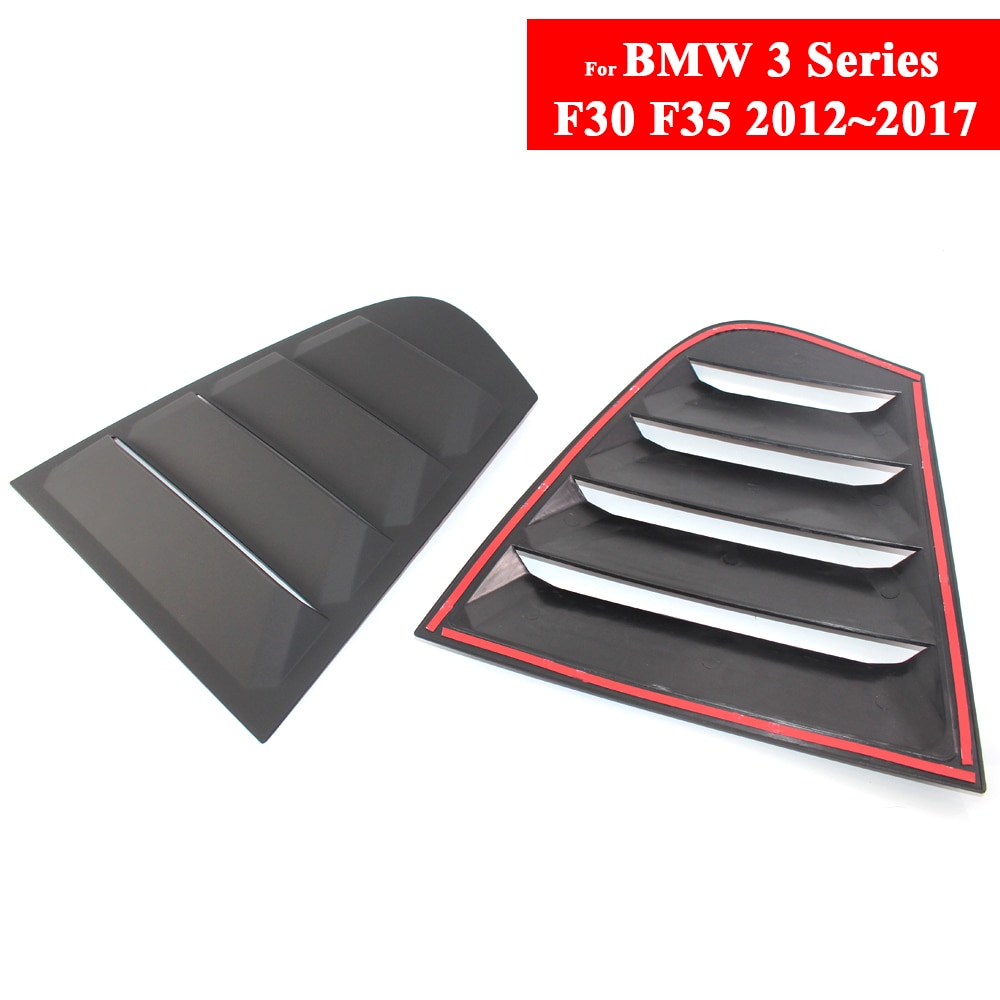 1 paar Auto Side Window Lamellen Scoop Cover Vent voor BMW 3 Serie F30 F35 Achter Valse luchtuitlaat