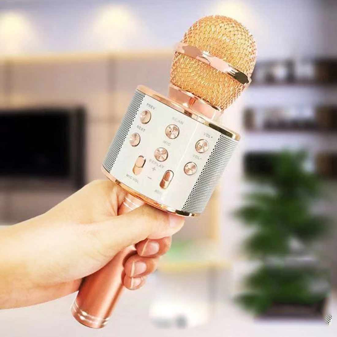 Bluetooth Wireless Microphone Speaker Handheld Microphone Karaoke Mic Music Player Singing Recorder KTV karaoke MIC