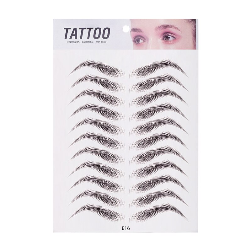 3d øjenbryn klistermærke bionisk bryn semi-permanent vandoverførsel vandtæt tatovering øjenbryn broderi øjenbryn patch makeup værktøjer: 17