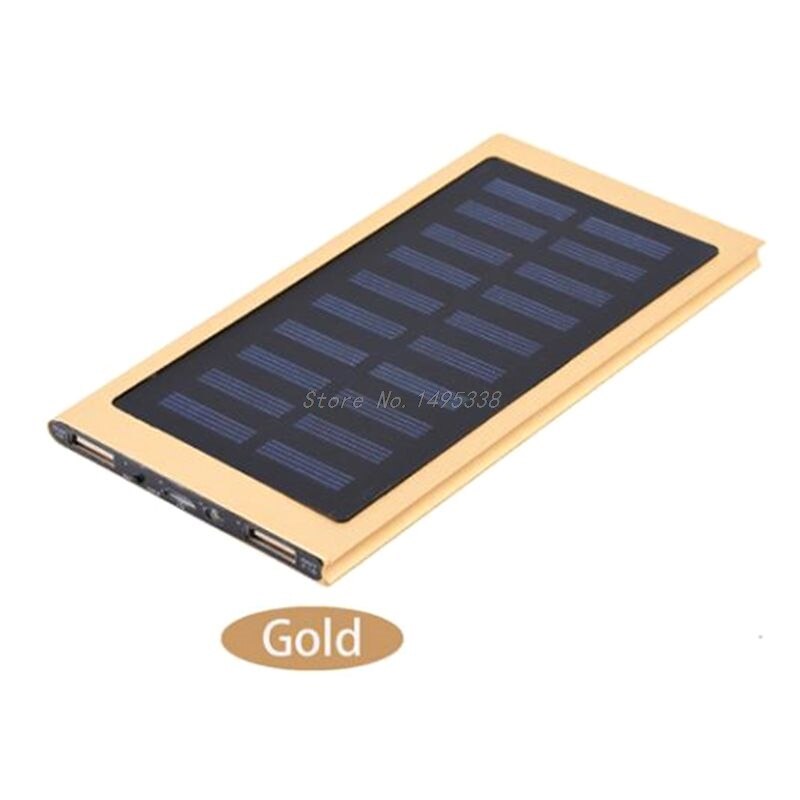 (Keine Batterie) handy Power Bank Caase 10000mAh Dual USB Tragbare Schnelle Ladung Solar Mobile Power Bank Metall Fall DIY Kit