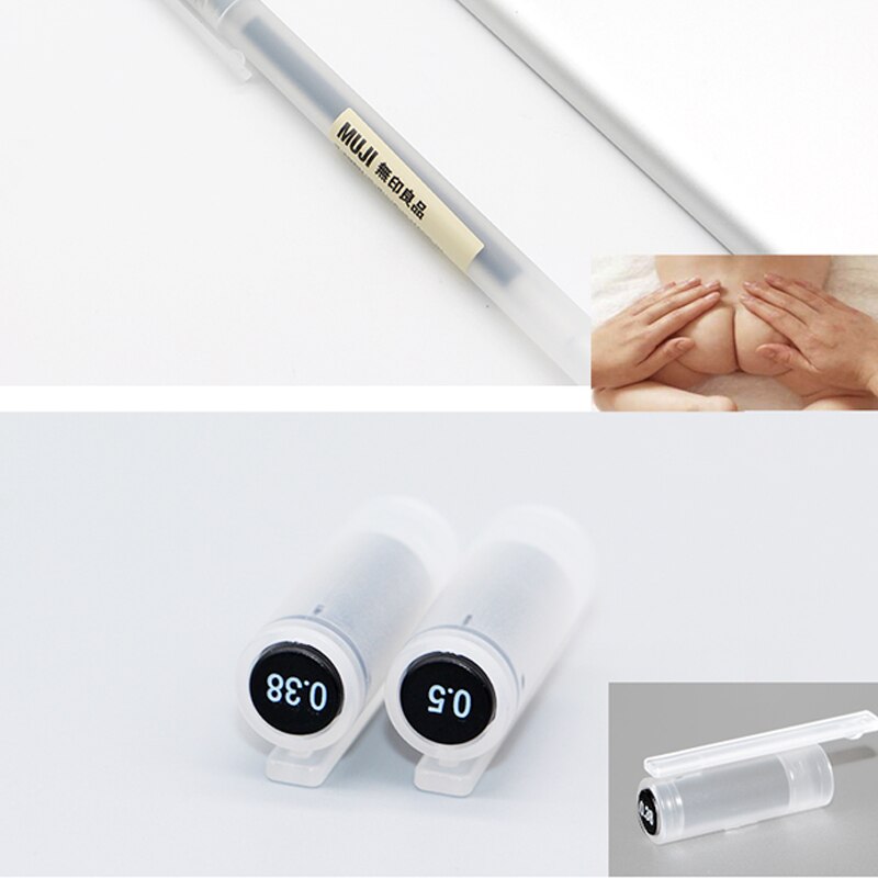 1 stück MUJI Gel Stift 0,38/0,5mm Schwarz/Blau/verrotten Glatte Tinte Farbe matt Stifte Nette caneta Kawaii Schule Liefert Büro Stationäbetreffend