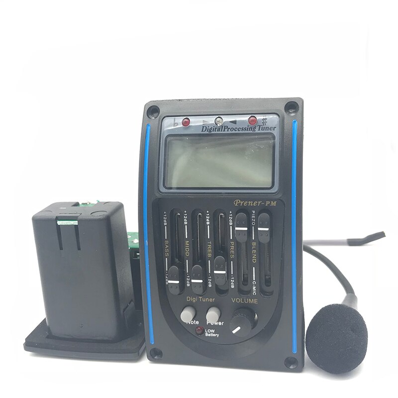 Acoustic Guitar Preamp LC-5 5 Band EQ Equalizer Pickup Tuner LCD with Micro Phone Guitar Pickup for Acoustic Guitar Guitar Parts: LC-5 with Mic