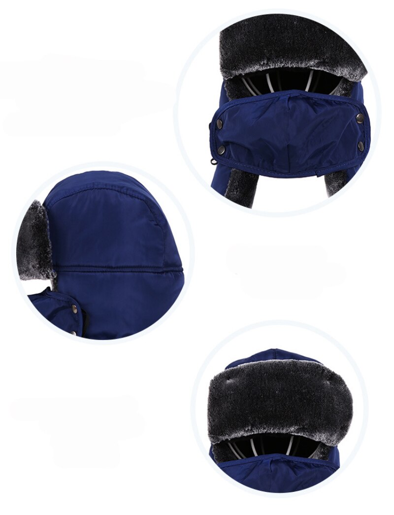 Vinter mandehatte russian hat sport øreklapper/masker bomber lei feng kasketter flaps kasketter til mænd
