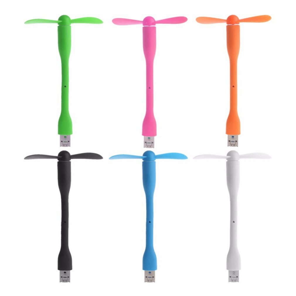 Waka mini 6 farger fleksibel mini håndholdt usb-vifte bærbar avtakbar kjølevifte til bærbare usb-enheter