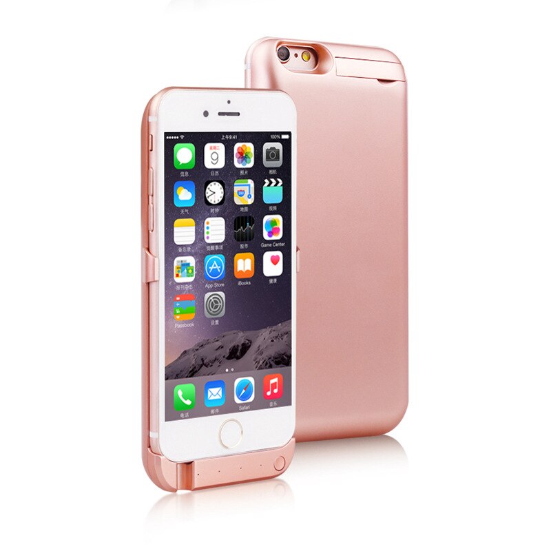 4200mAh Backup External Battery Charger Case For iPhone 5 S 5S SE Powerbank Charging Case Cover For iPhone 5 5S SE Battery Case: Rosy Gold