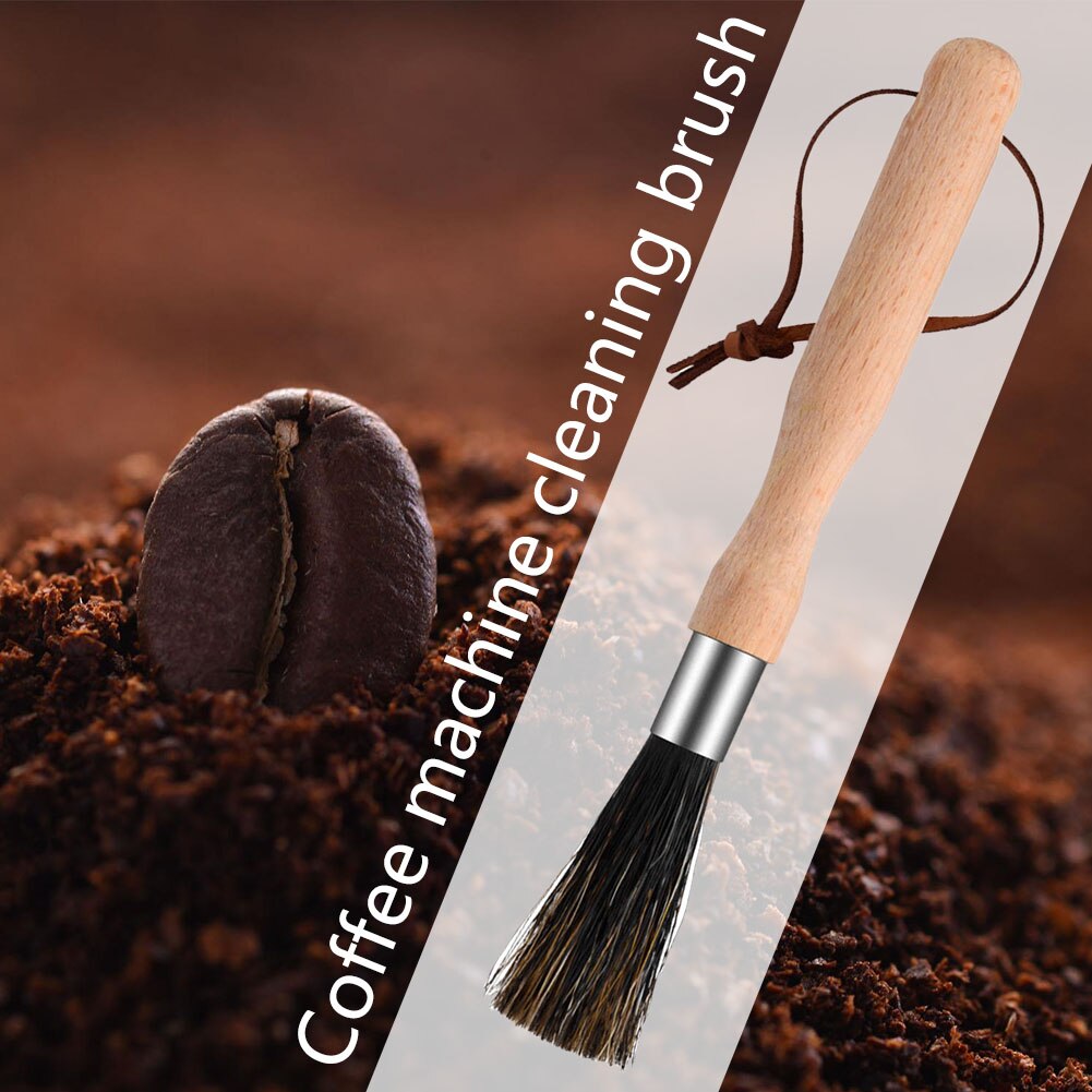 Edelstahl Kaffeemühle Pinsel Reinigung Borsten Buche Lange Griff Gerät Reiniger Werkzeug für Haushalt Küche