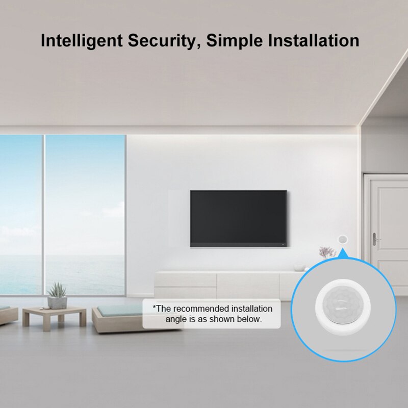 1/2/5/8PCS Zigbee Smart MINI PIR Motion Detection Sensor Anti-Theft Security,Tuya Smart Life APP Remote Monitor,Need Zigbee Hub