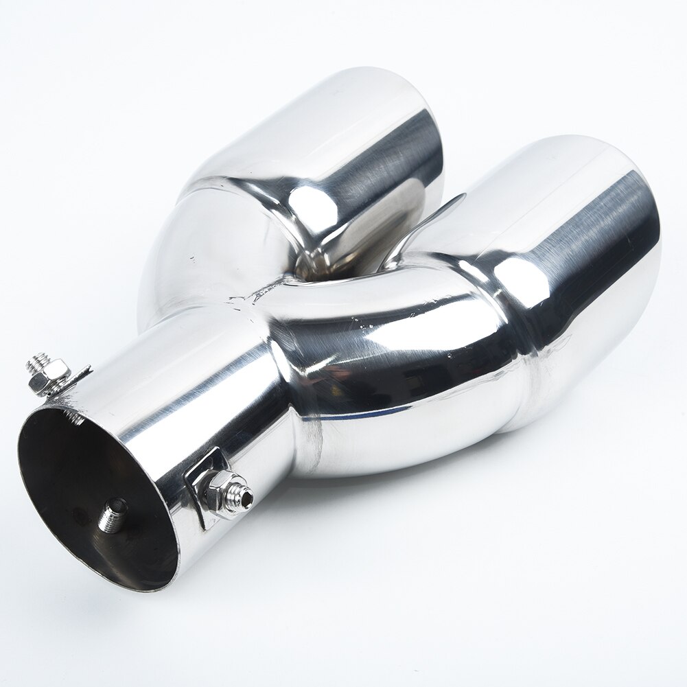 Round inclined tip Exhaust Pipe End Tail Exterior Replacement Universal