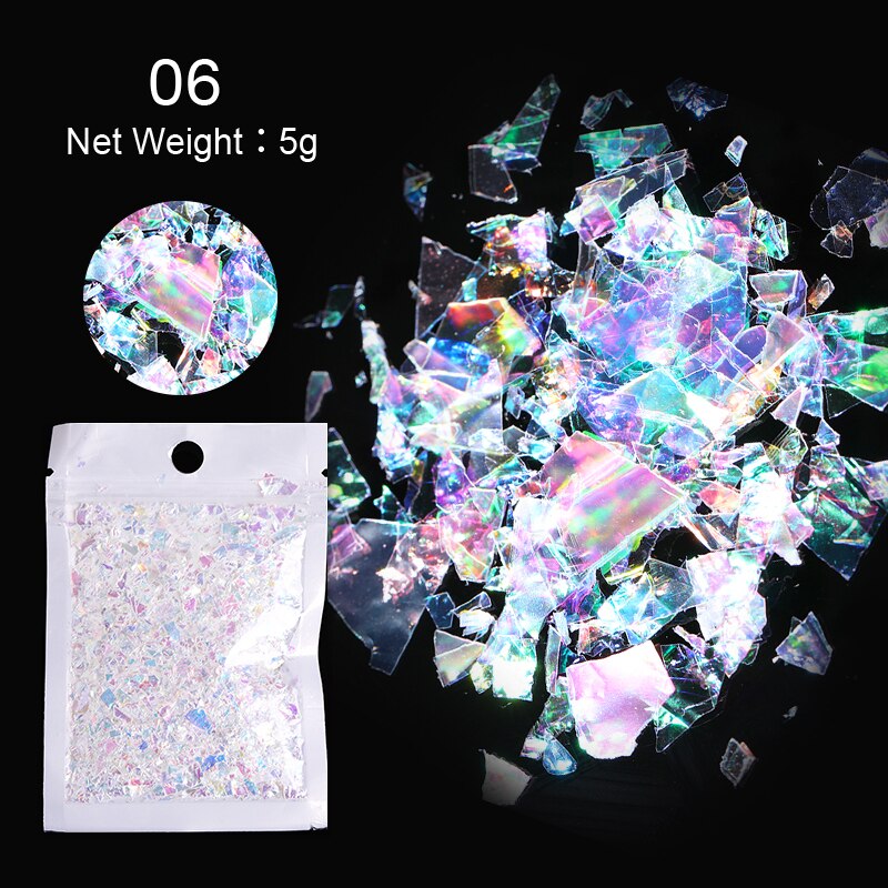 Or Rose 3D hexagone ongles paillettes flocons Nail Art paillettes poudre paillettes scintillantes vernis manucure décorations ongles accessoires: 29