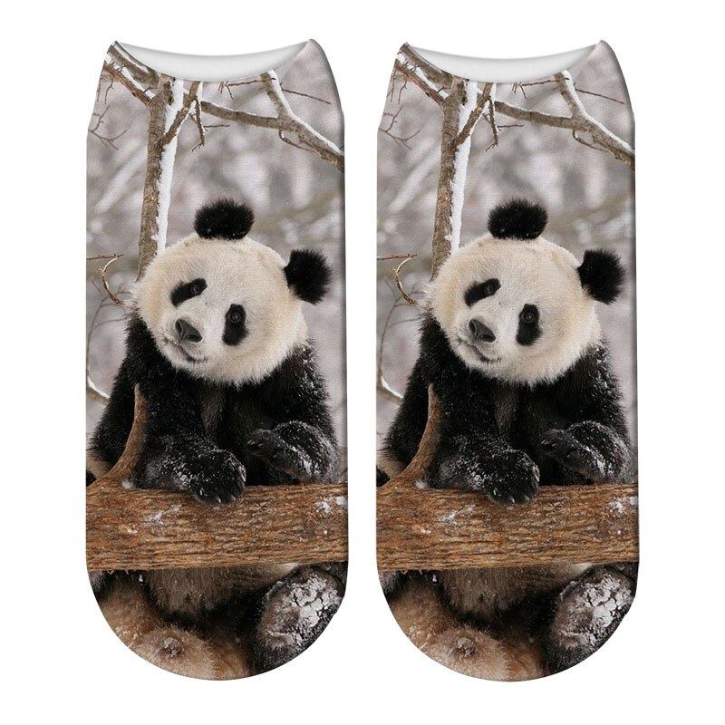 Schattige panda bedrukte sokken korte dieren damessokken terreur nieuwigheid sokken lage enkelsokken 5 zws 69: Stijl 11