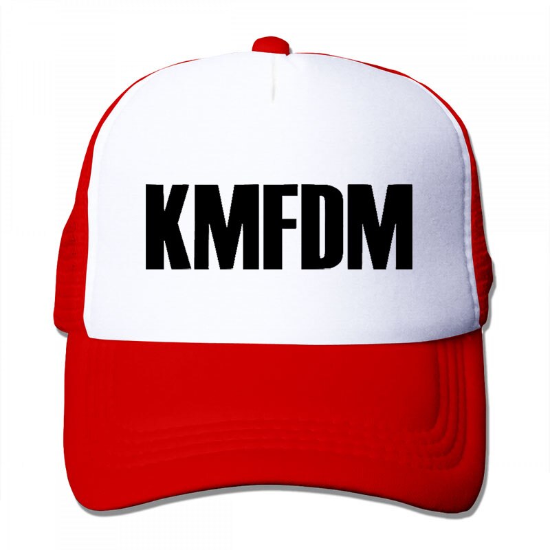 Kmfdm Band Logo Baseball cap men women Trucker Hats adjustable cap: 3-Red