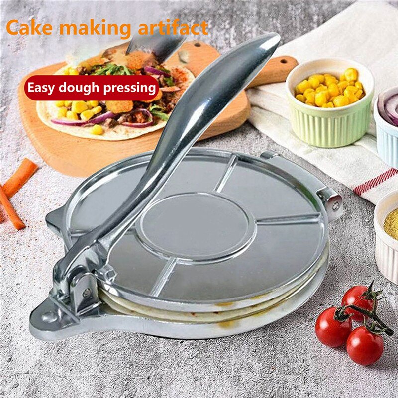 Prensa de Tortilla mexicana de aluminio y acero inoxidable, herramienta Manual multifuncional para tortillas, prensa de masa, moldea la silueta del Pie de cocina
