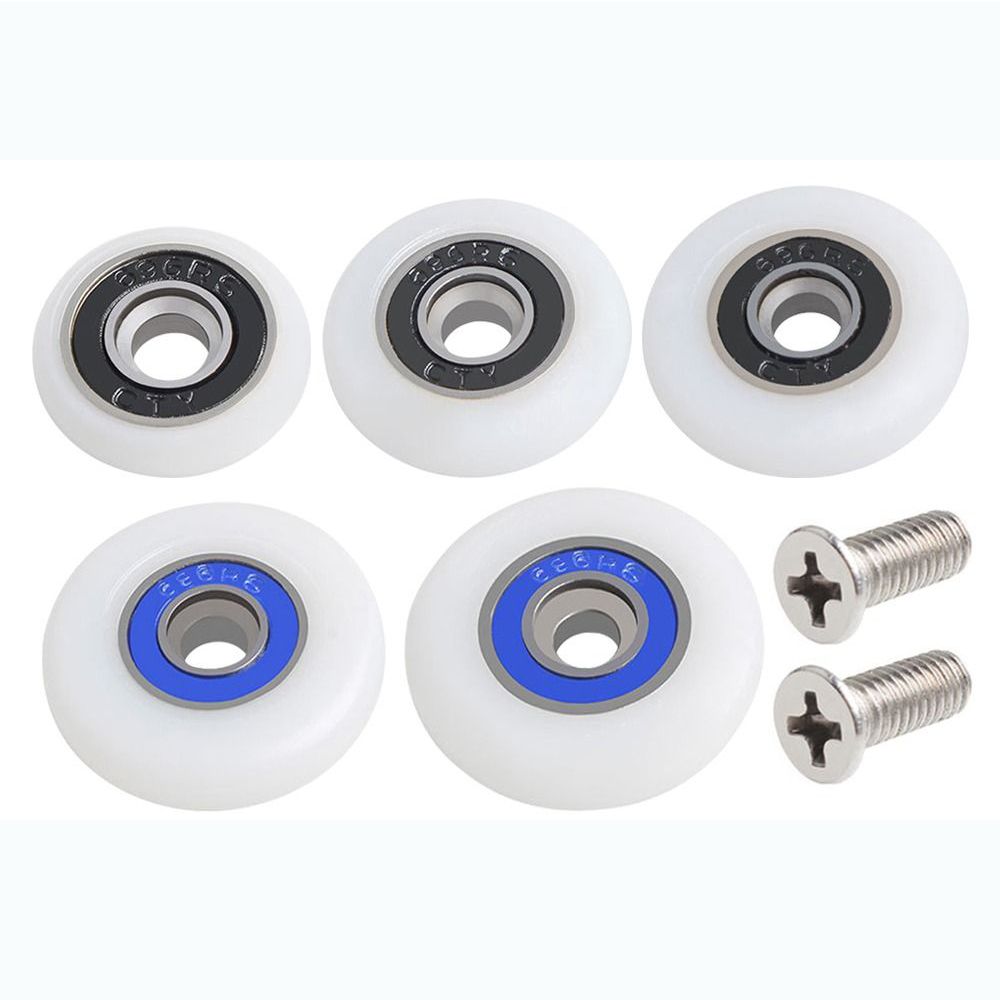 Rouleau de porte de douche avec vis, poulie de porte market, roues de coureur, fixation de quincaillerie domestique, , 19mm, 23mm, 25mm, 27mm, 29mm, 1 pièce, 4 pièces