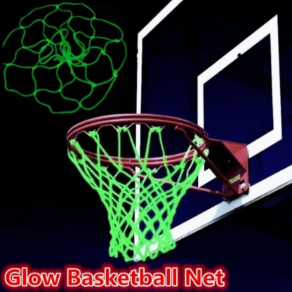 Night Glowing Lichtgevende Basketbal Netto Outdoor Sport Nylon Gevlochten Professionele Basketbal Netto Zware Basketbal Netto J #1