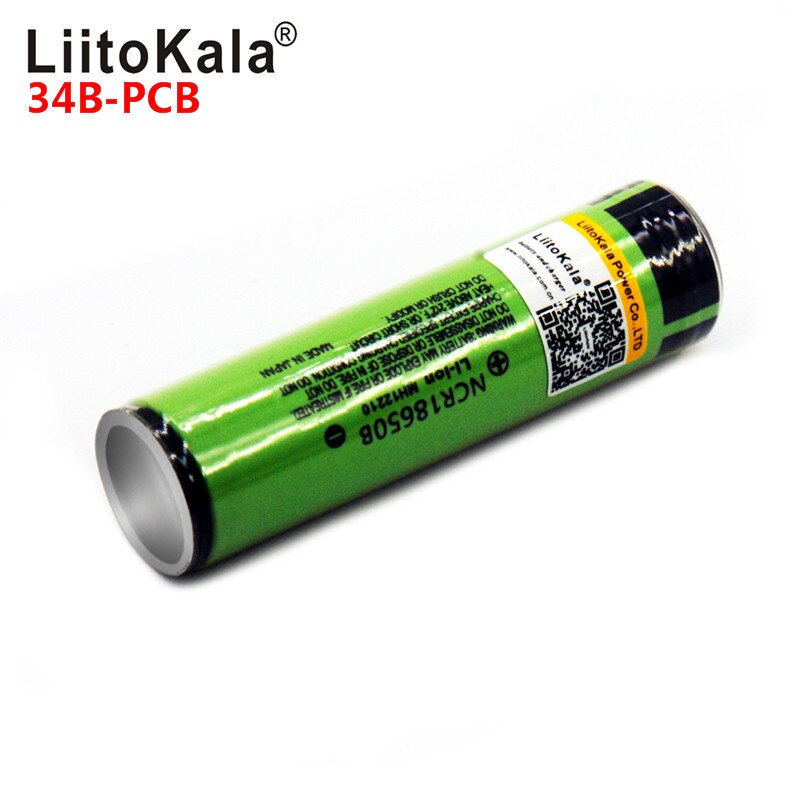 Original LiitoKala Protected 100% Original NCR18650B 18650 Rechargeable battery 3400 mAh with 3.7V For Flashlight batteries