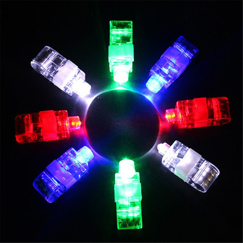 LED Finger Lights 100 Pack Finger Ring Glow Sticks for Kids Adults Bright Party 97BD
