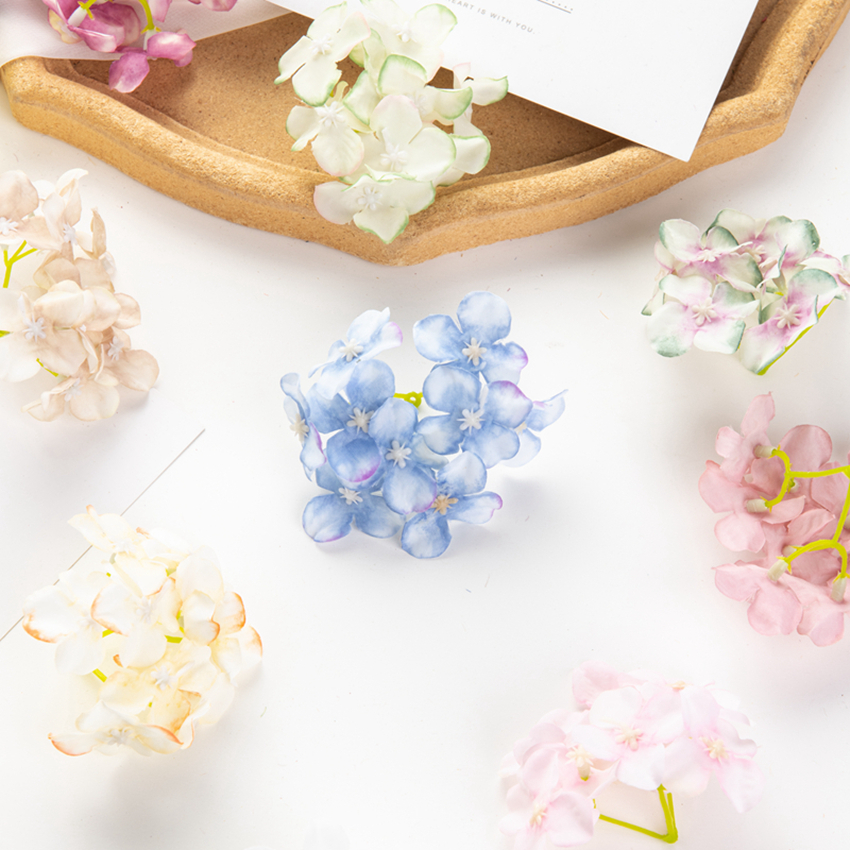 10Pcs Artificial Flowers Wedding Centerpieces for Tables Outdoor Garden Home Decoration Party Christmas Scrapbook Silk Hydrangea