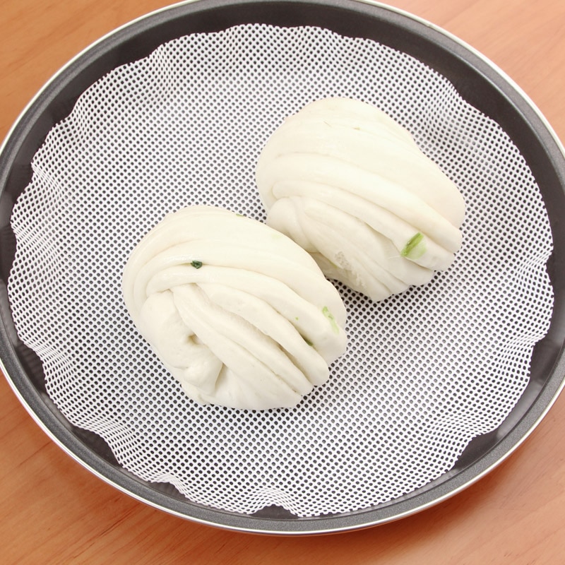 24 cm Siliconen Stoomboot Non-stick Pad Ronde Dumplings Mat Gestoomde Broodjes Bakken Gebak Dim Sum Mesh thuis Keuken koken gereedschap