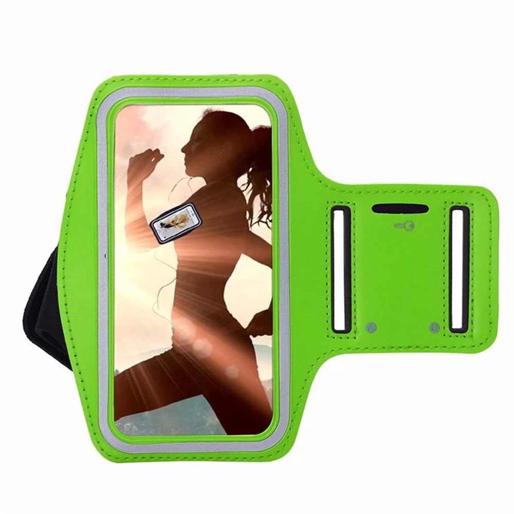 Sport Armband Case For iPhone X Xs Max 7 8 6 6s Plus Xiaomi pocophone f1 Oneplus 6 Brassard Touch Screen Arm Band Cover 5.8 inch: Green