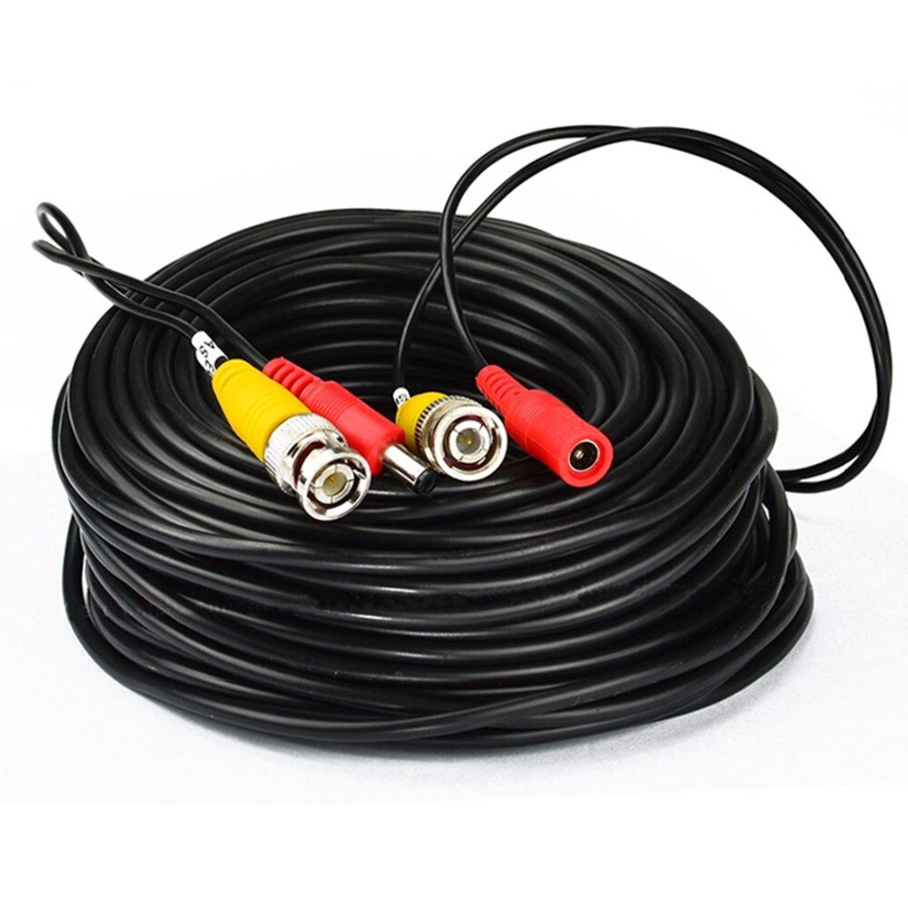 BNC Video Cable BNC + DC Connector Copper Core CCTV Accessries Analog Camera Cable For AHD Surveillance DVR System