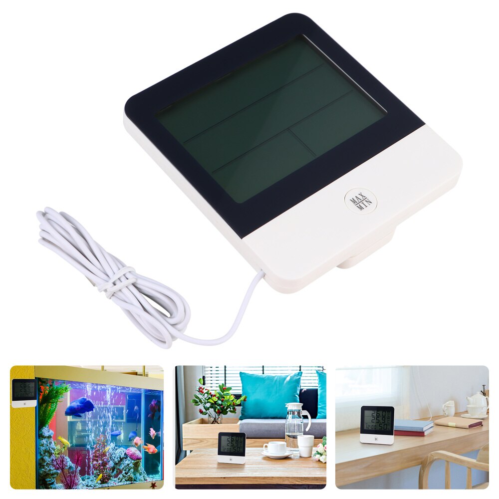 1pc Humidity Monitor Compact Aquarium Thermometer Temperature Humidity Meter LCD Digital Hygrometer for Office