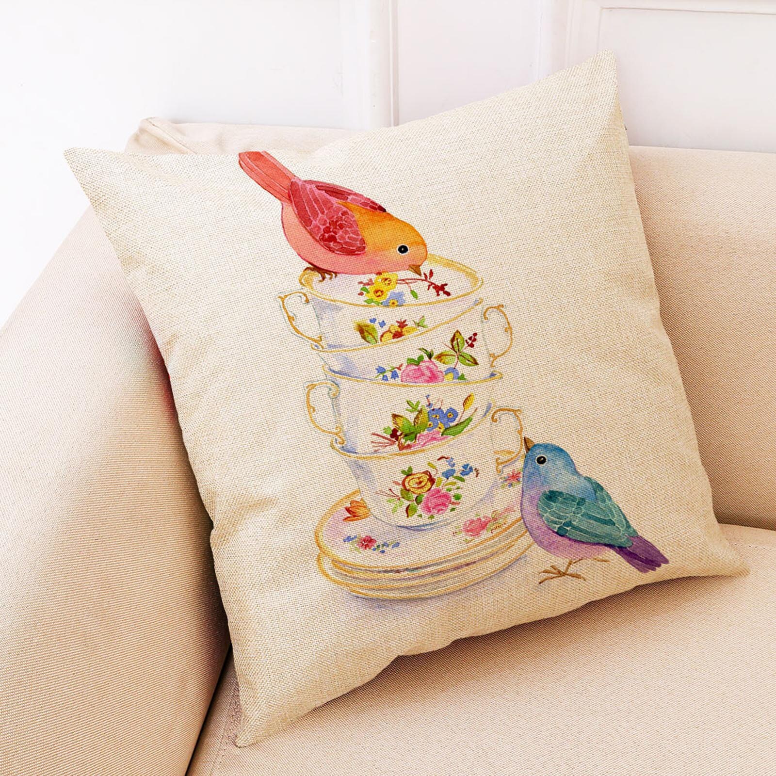 Bloemen Life Tree Katoen Linnen Sofa Taille Kussenhoes Kussensloop Home Decor Goedkoper Kussensloop Rome Decor