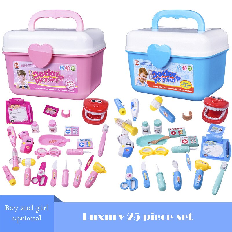 Simulation medicine box children play house doctor toy set girl nurse toy role playing props children's educational toys