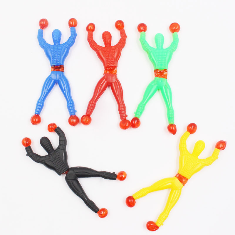 5/10/25Pcs/lot Plastic Funny Flexible Climb Men Booth climber Children&#39;s classic toys Sticky palm toys Sticky Wall Toy