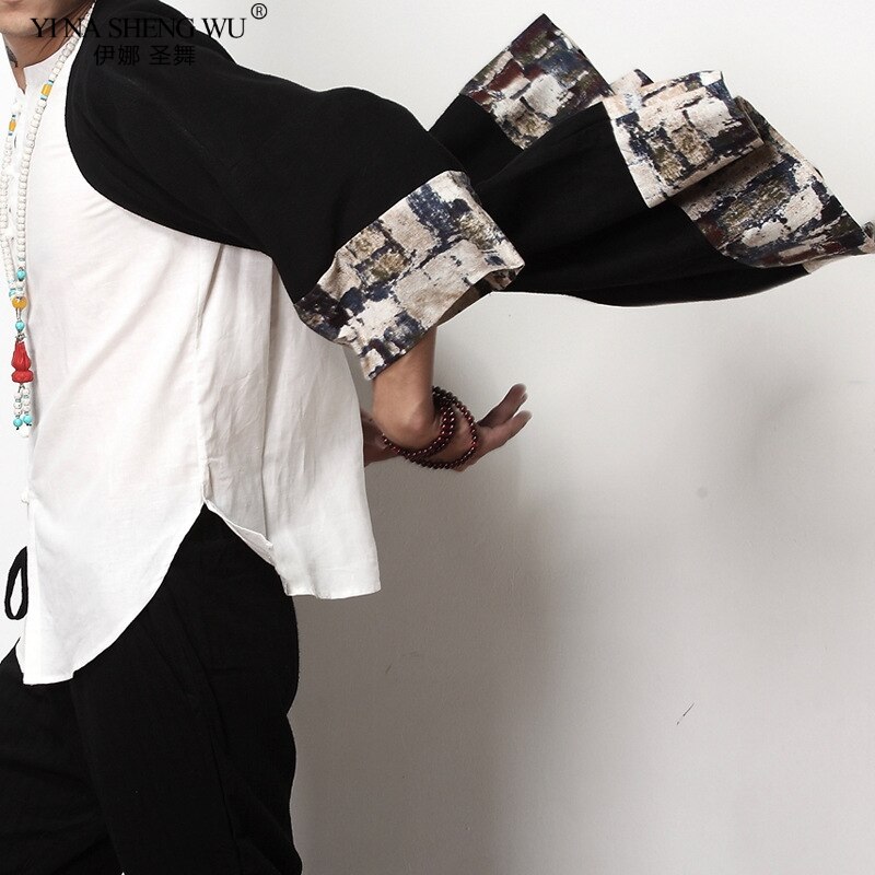 Kimono japonés cárdigan hombre Haori Yukata masculino disfraz de Samurai ropa Kimono chaqueta Kimono para hombre camisa Yukata Haori abrigo