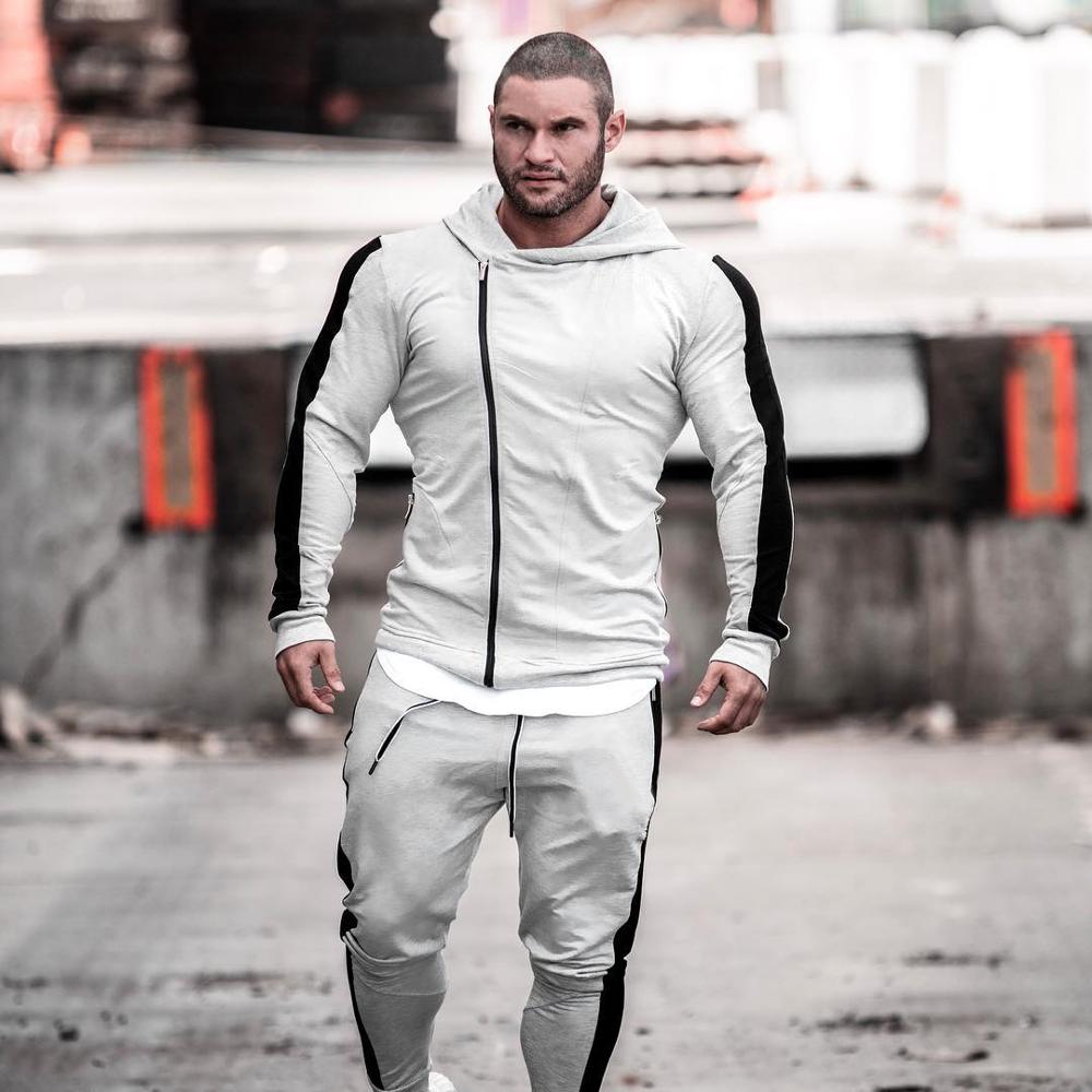 Sport Lauf Jacke Männer Fitness Gym Bodybuilding Sweatshirt Outdoor Radfahren Sportswear Mantel Ausbildung Jogging Hoodies Jacken