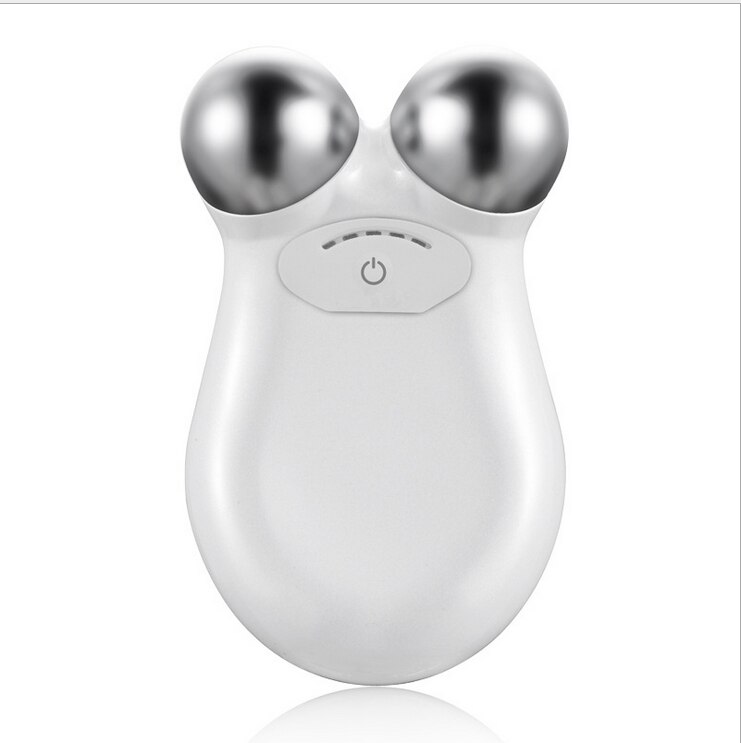 Mini Microcurrent Face Lift Machine Skin Tightening Facial Wrinkle Remover Device Face Lifting Spa USB Charging Beauty Massager: White