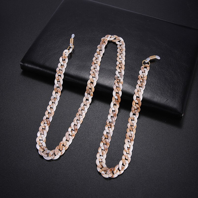 Glasses Chain Alligator Clip Crystal Sunglasses Glasses Lanyard Mask Glasses Chain Dual-use Personality Handmad