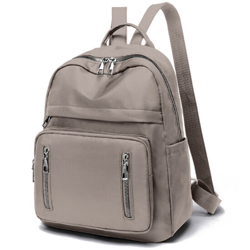 chaude classique femmes sac à dos noir Oxford tissu grande capacité sac à bandoulière étanche: Gris clair