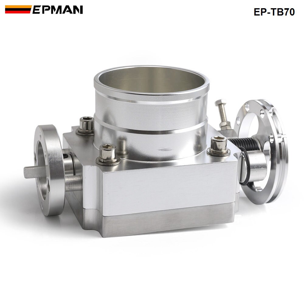 Universal Upgrade Aluminum Blue 70MM Throttle Body Intake Manifold MK1 MK2 MK3 EP-TB70